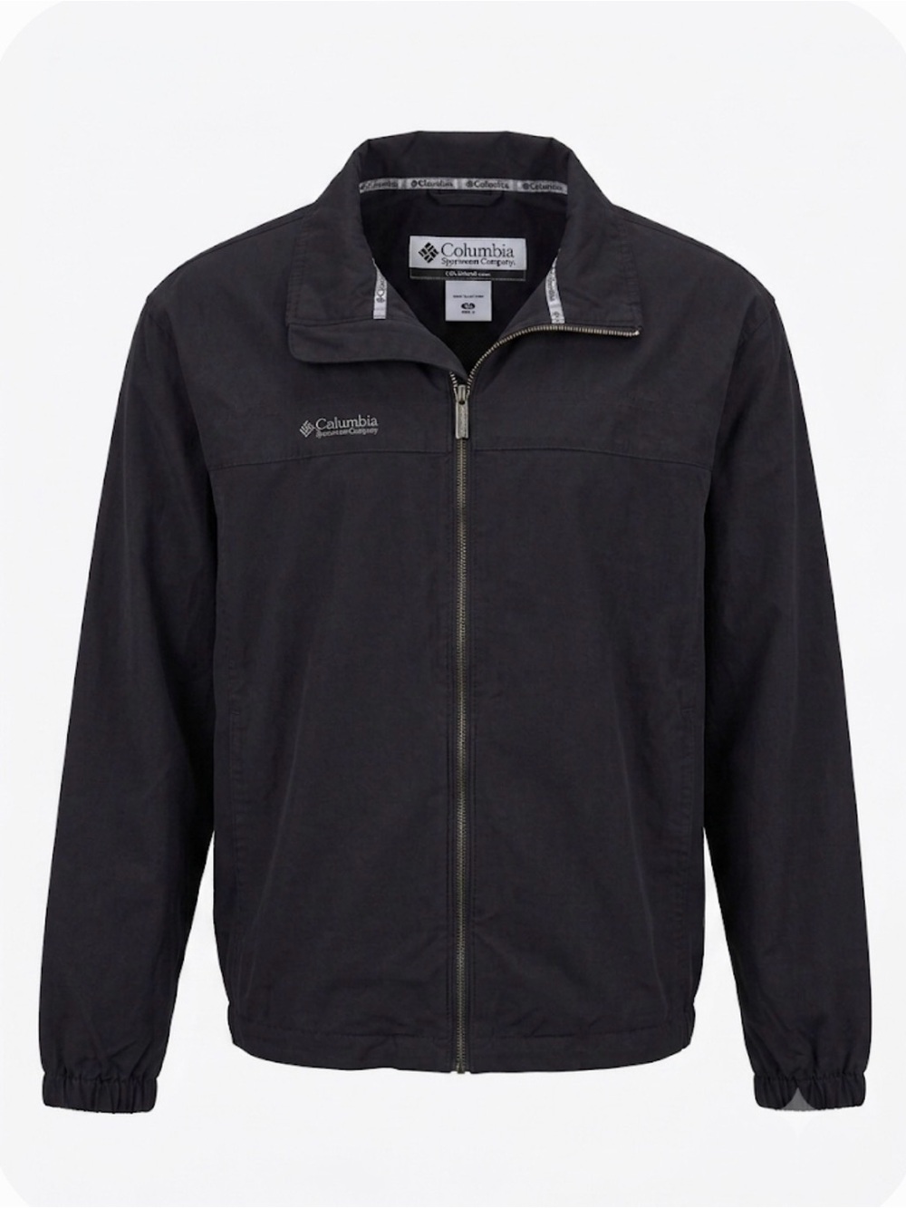 Columbia Mens XL Black Northway Windbreaker Jacket Full Zip